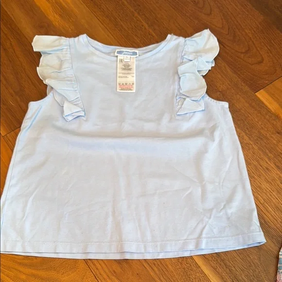 Jacadi Liberty print cotton Ruffle Top and pull on Shorts Pants Set- size 6.